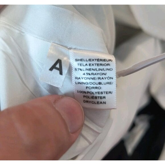 The Loft Dress Womens Size 2 Linen Blend Striped Fit & Flare Classic Summer - Picture 11 of 14